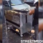 Viral Video of Woman Cooking Roasting Rat Meat Like A Hot Dog Stand In New York City NYC