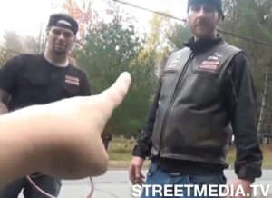 Karen Provokes and Starts Trouble With Hells Angels In Front Of Their Compound