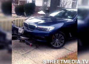 Reckless Desperate Man Destroying His BMW in Attempt to Save It from Repo Man