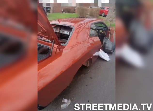 Viral video of a man whose stolen Hellcat was stripped to the shell by thieves and the car community's reaction to this tragedy.